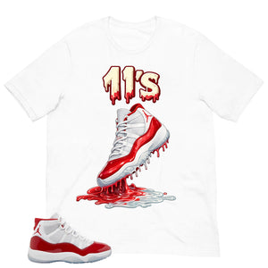 11's Dripping Shirt - Matching Air Jordan 11 Retro 'Cherry'