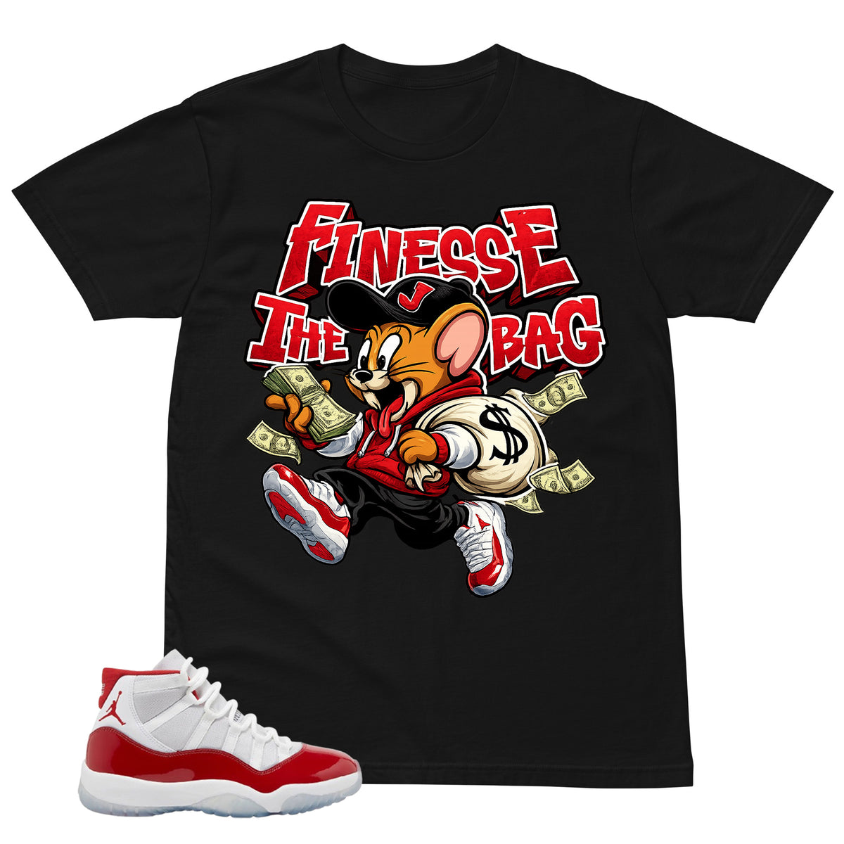 Finesse The Bag Shirt - Matching Air Jordan 11 Retro 'Cherry'