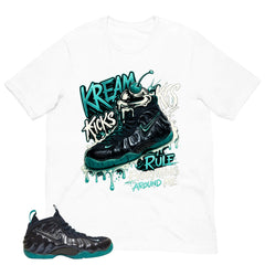 Kream Kicks Shirt - Matching Air Foamposite Pro 'Aqua'