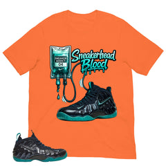 Sneakerhead Blood Shirt to Matching Foams Pro Aqua