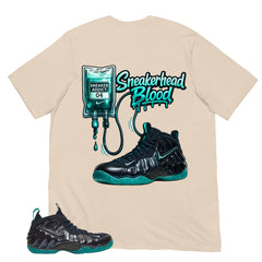 Sneakerhead Blood Shirt to Matching Foams Pro Aqua