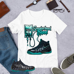 Sneakerhead Blood Shirt to Matching Foams Pro Aqua