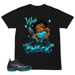 Vibe Check Shirt to Matching Foams Pro Aqua