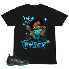 Vibe Check Shirt to Matching Foams Pro Aqua