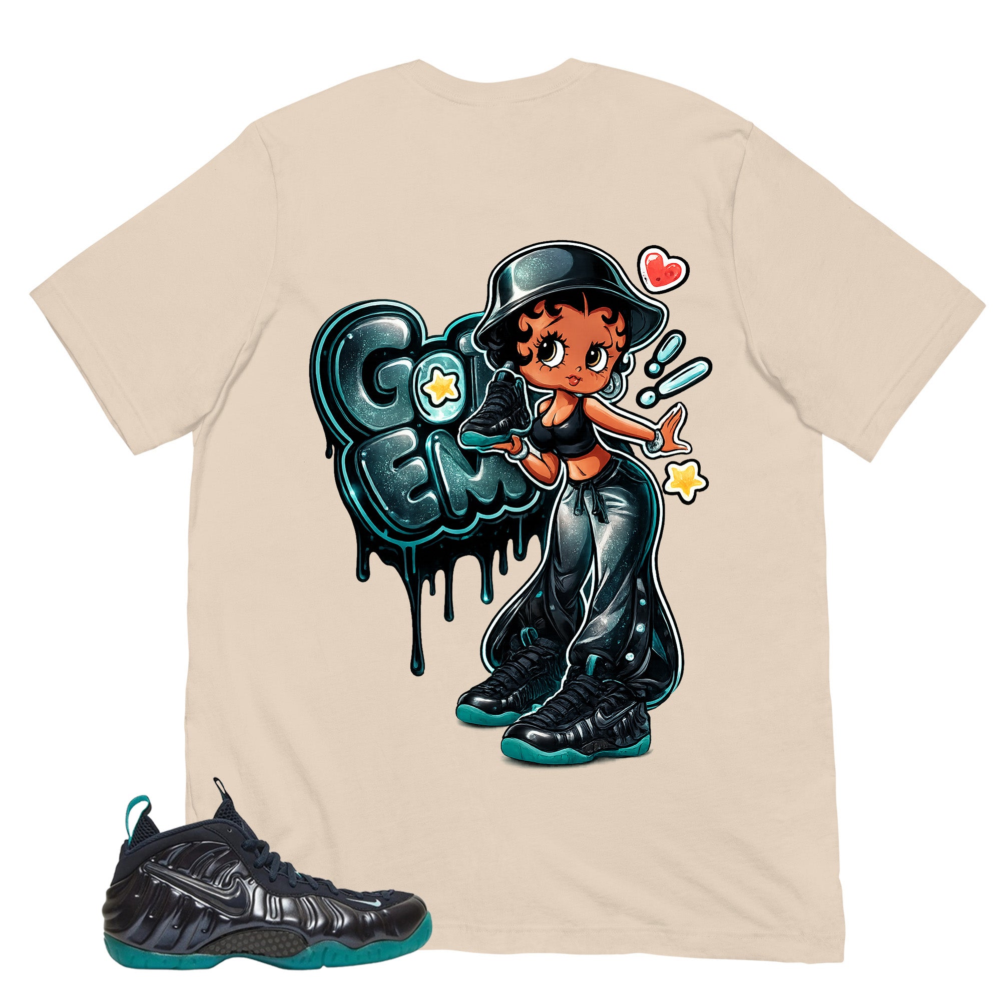 Got 'Em Lady Shirt to Matching Foams Pro Aqua