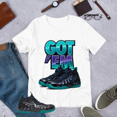 Got 'Em Sneaker Shirt to Matching Foams Pro Aqua