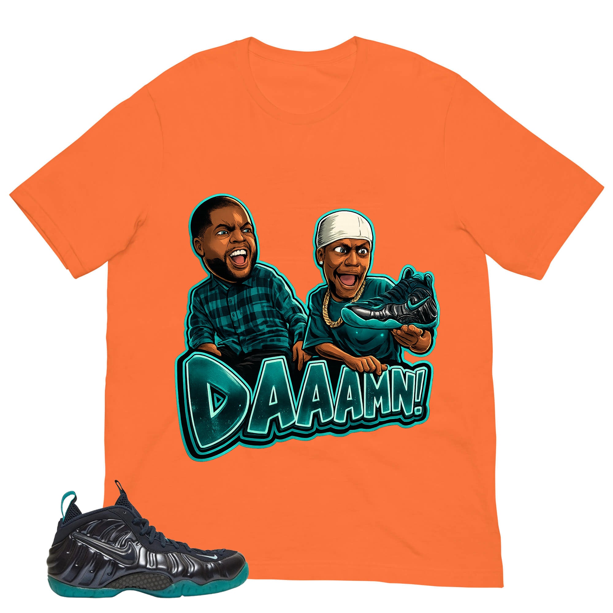 Daaamn Meme Shirt to Matching Foams Pro Aqua