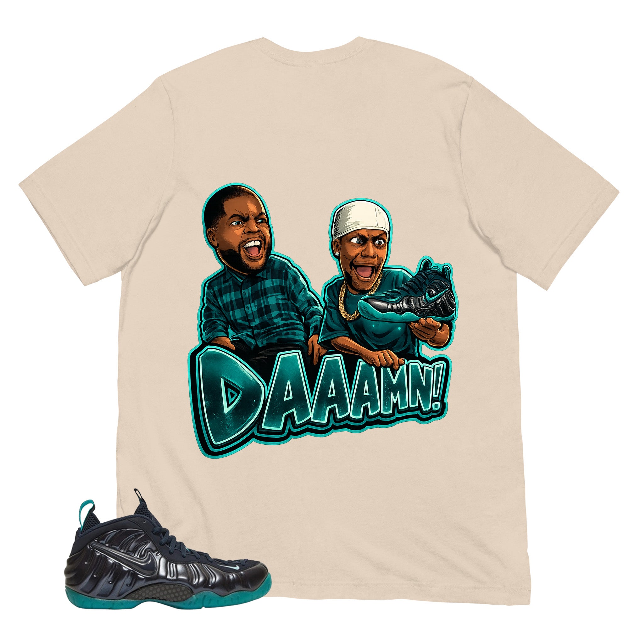 Daaamn Meme Shirt to Matching Foams Pro Aqua