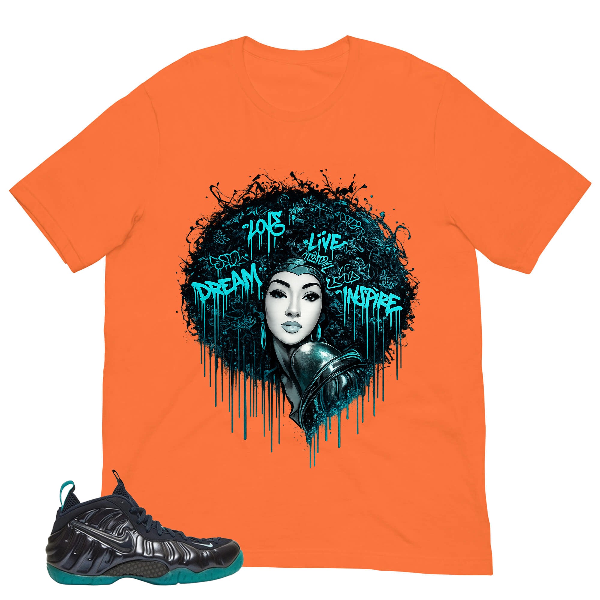 Afro Queens Shirt to Matching Foams Pro Aqua