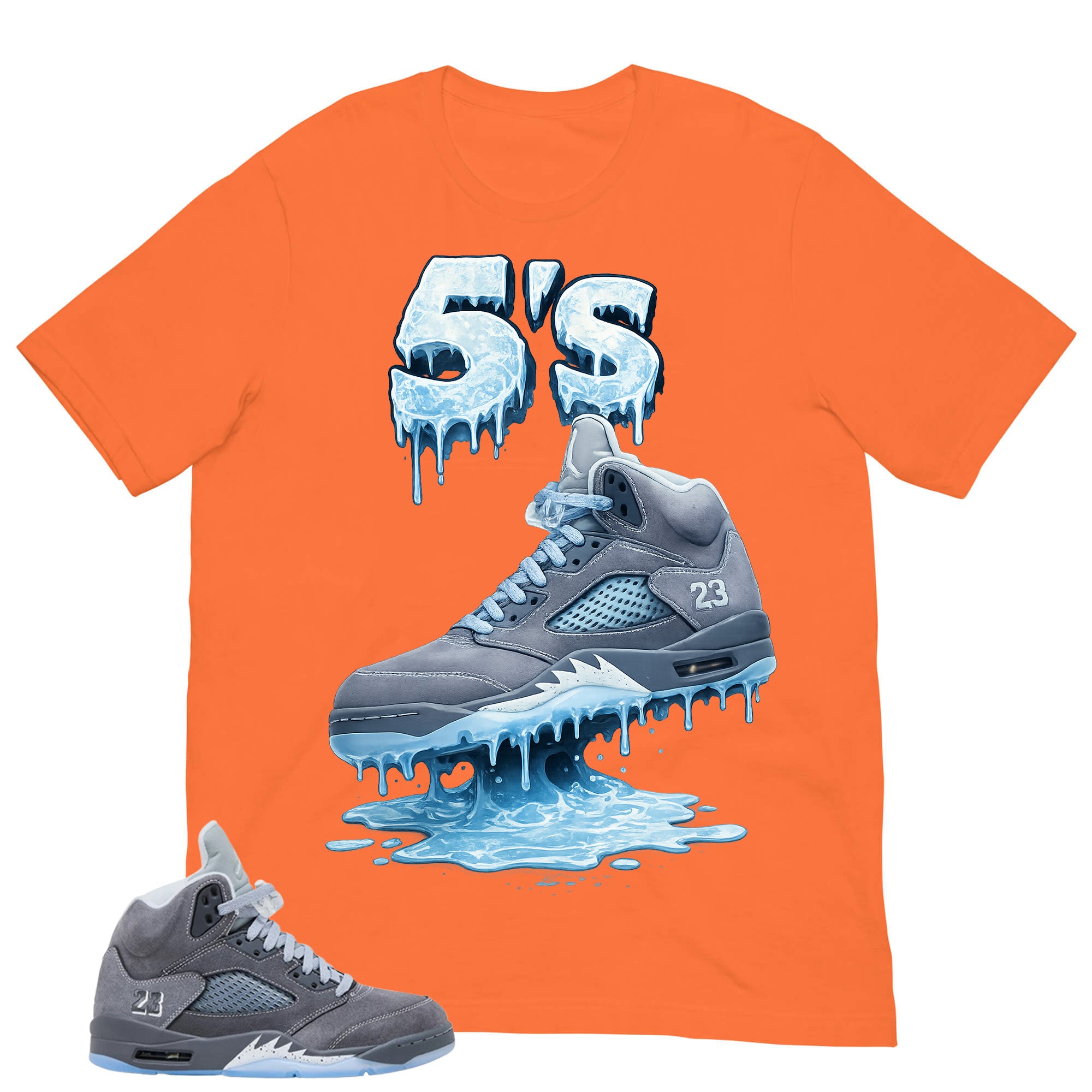 5's Dripping Shirt - to Matching 5s Wolf Grey