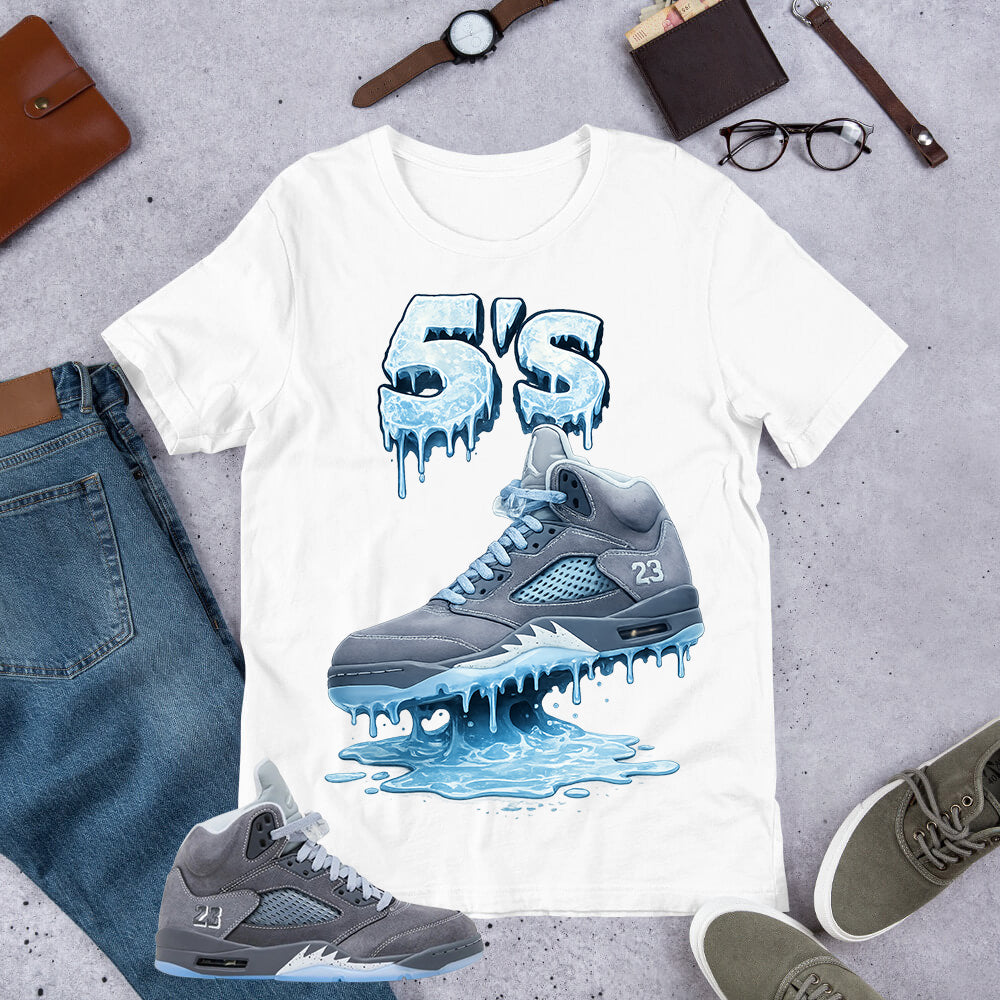 5's Dripping Shirt - to Matching 5s Wolf Grey