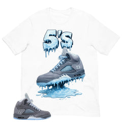 5's Dripping Shirt - to Matching 5s Wolf Grey