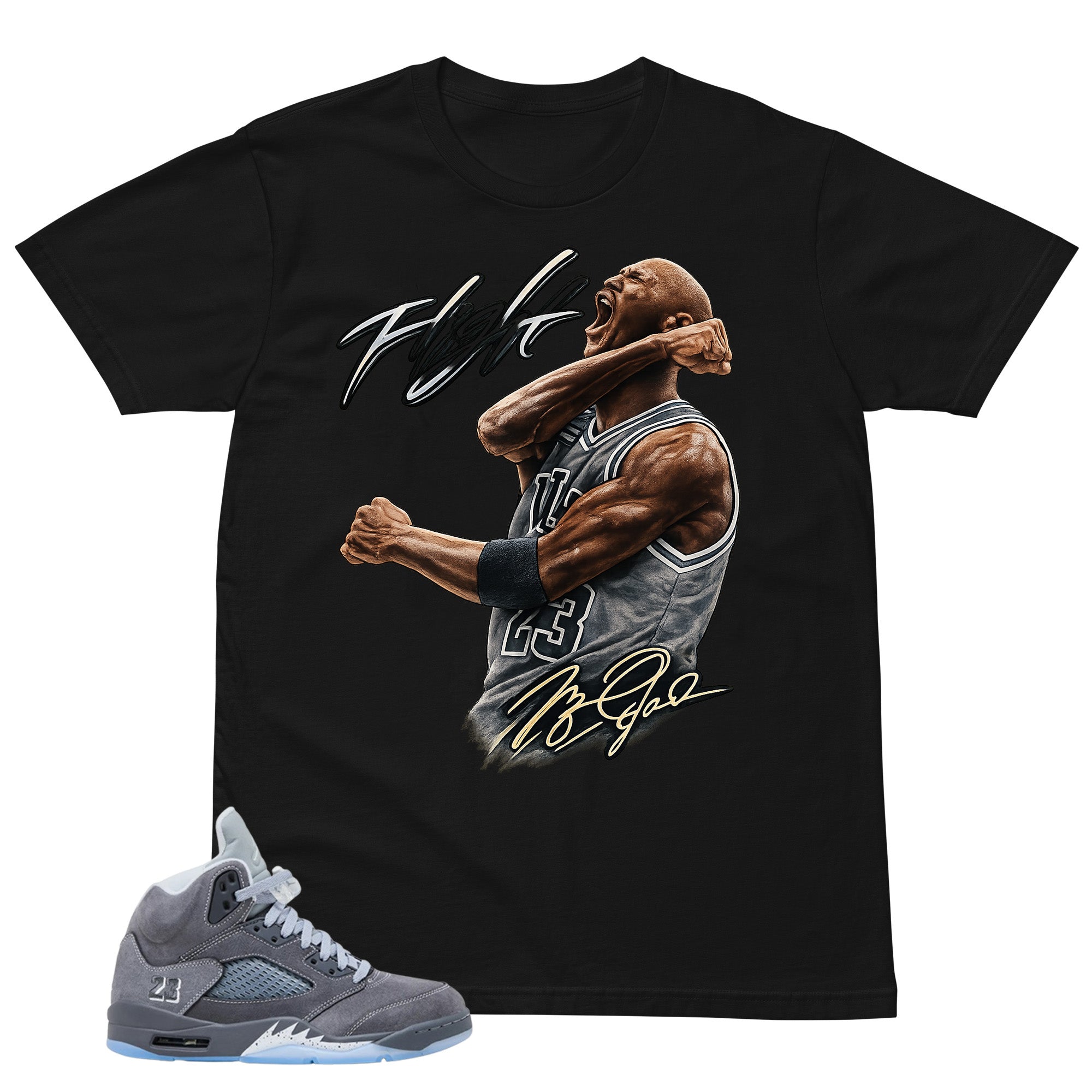 Graphic Tee Flight Legend MJ Shirt - to Matching 5s Wolf Grey