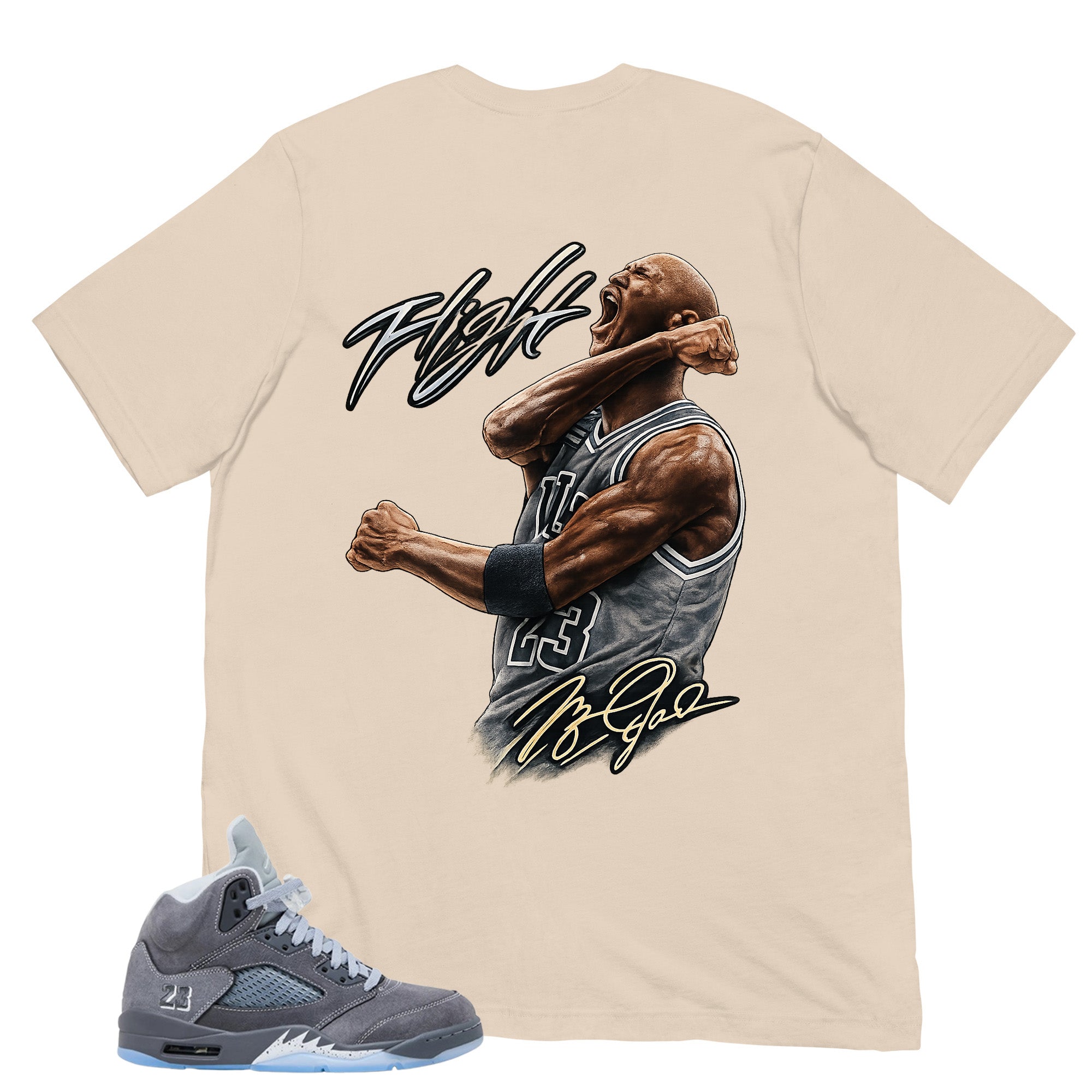 Graphic Tee Flight Legend MJ Shirt - to Matching 5s Wolf Grey