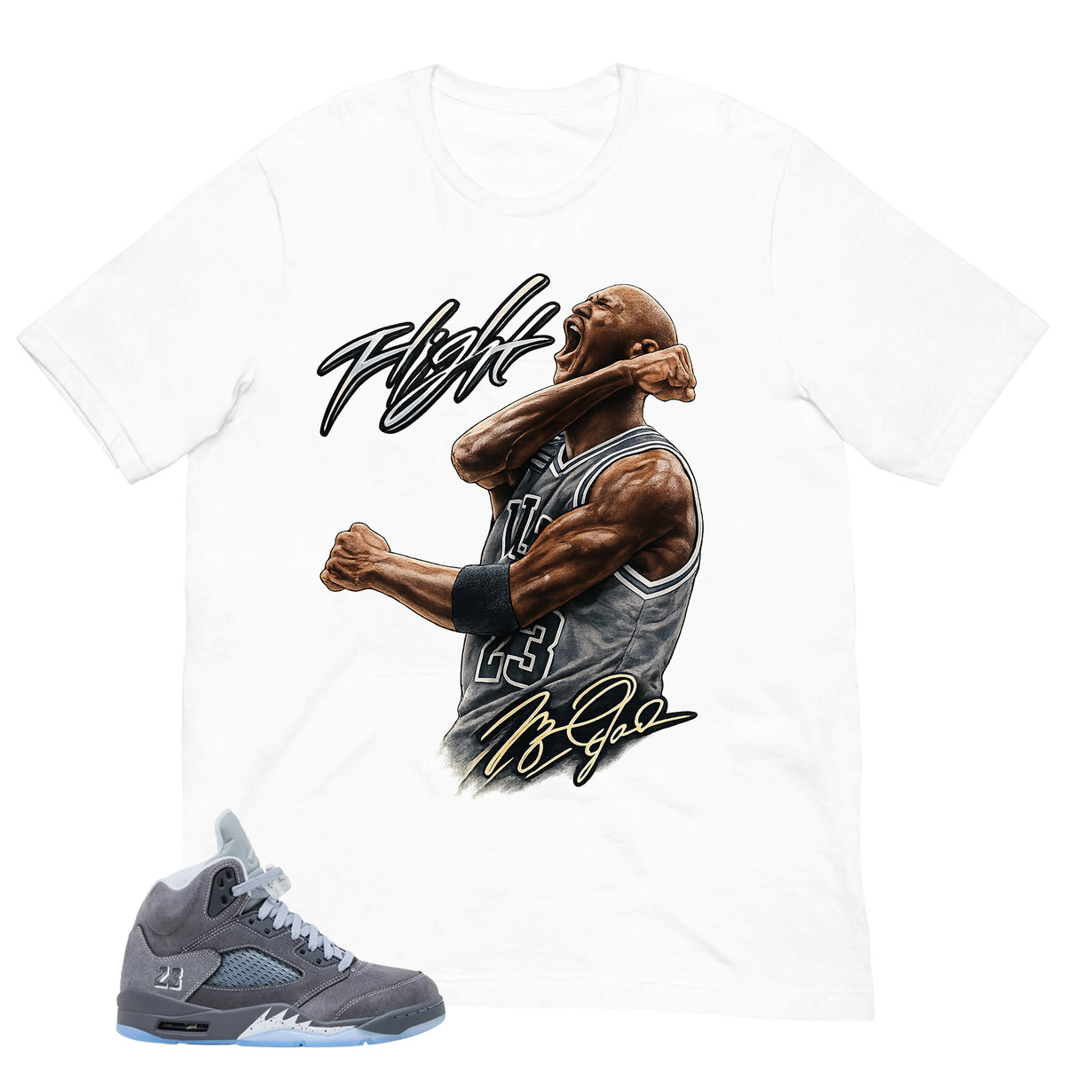 Graphic Tee Flight Legend MJ Shirt - to Matching 5s Wolf Grey
