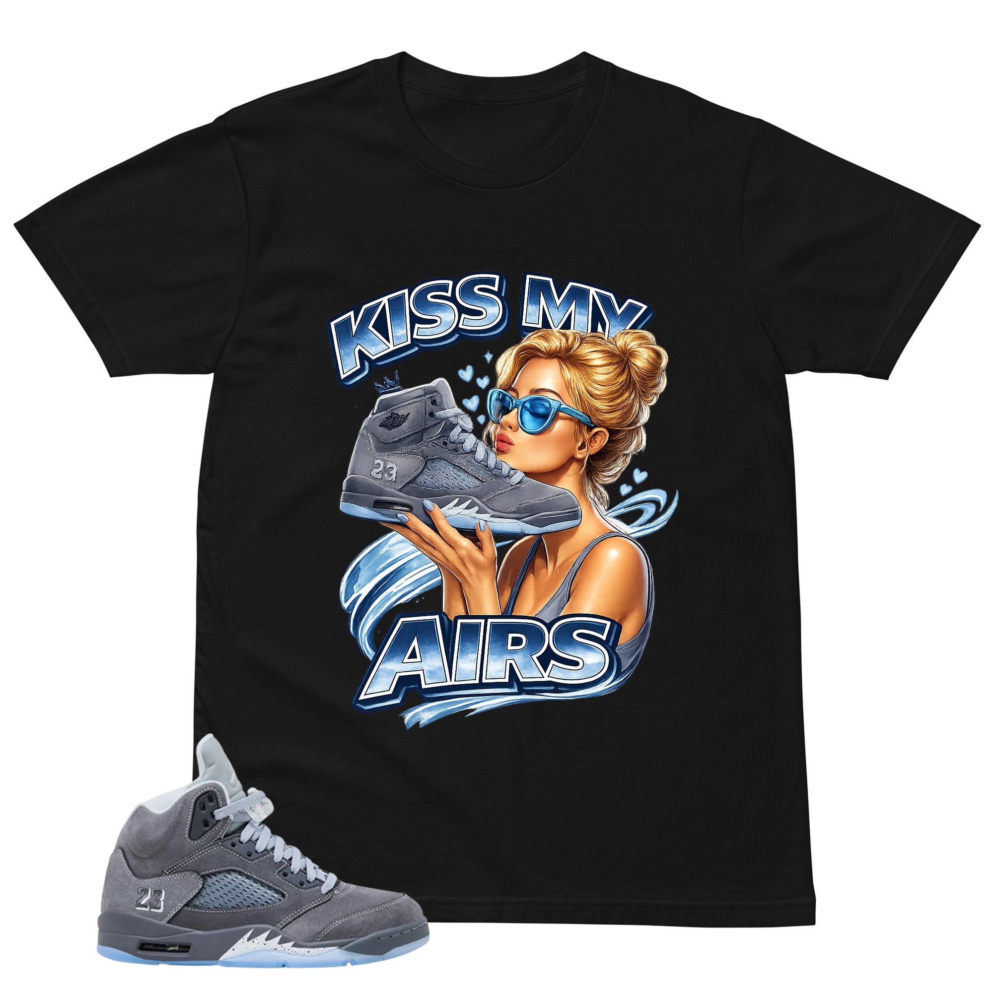 Graphic Tee Kiss My Airs Shirt - to Matching 5s Wolf Grey