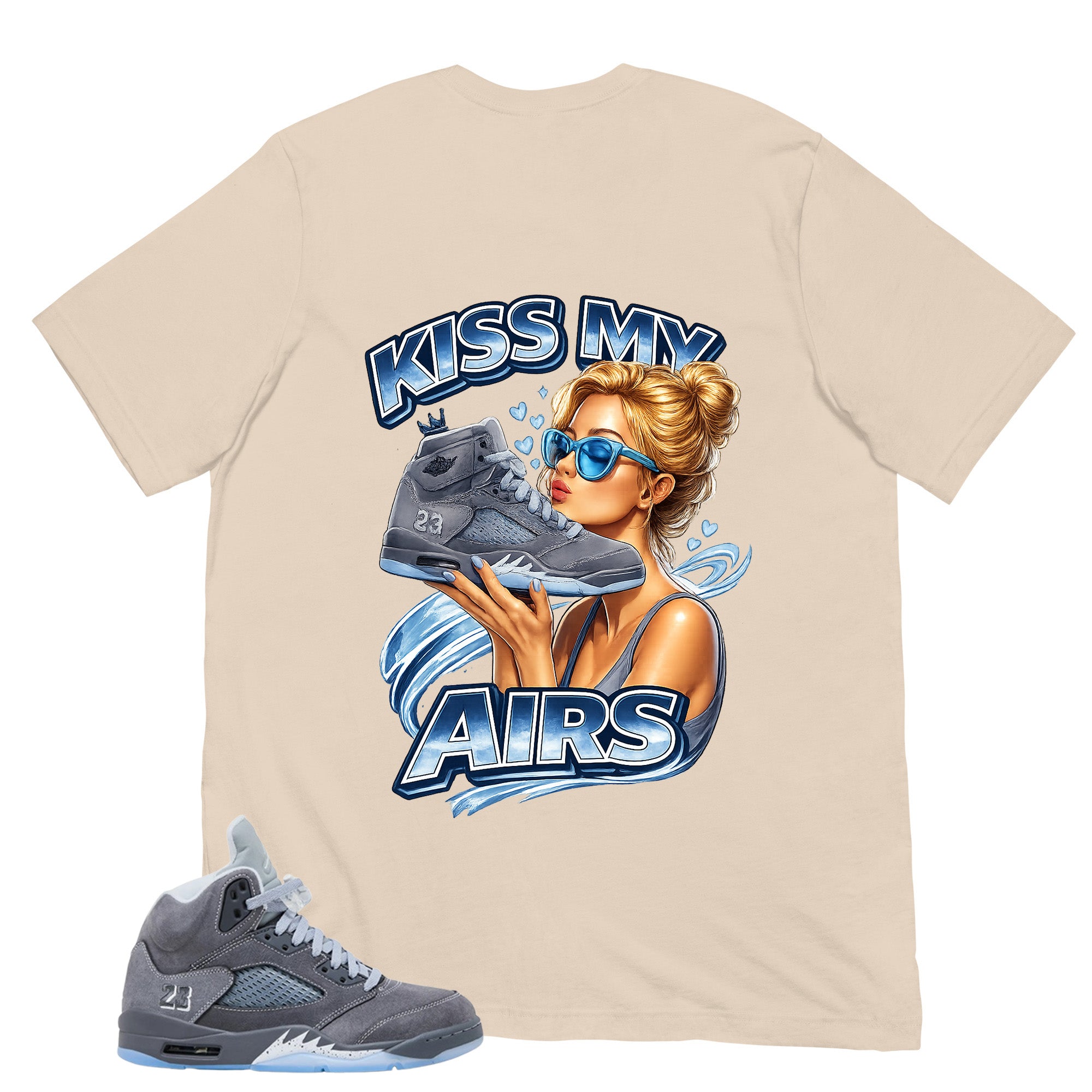 Graphic Tee Kiss My Airs Shirt - to Matching 5s Wolf Grey