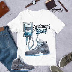 Sneakerhead Blood Shirt - Matching Air Jordan 5 Retro 'Wolf Grey' 2026