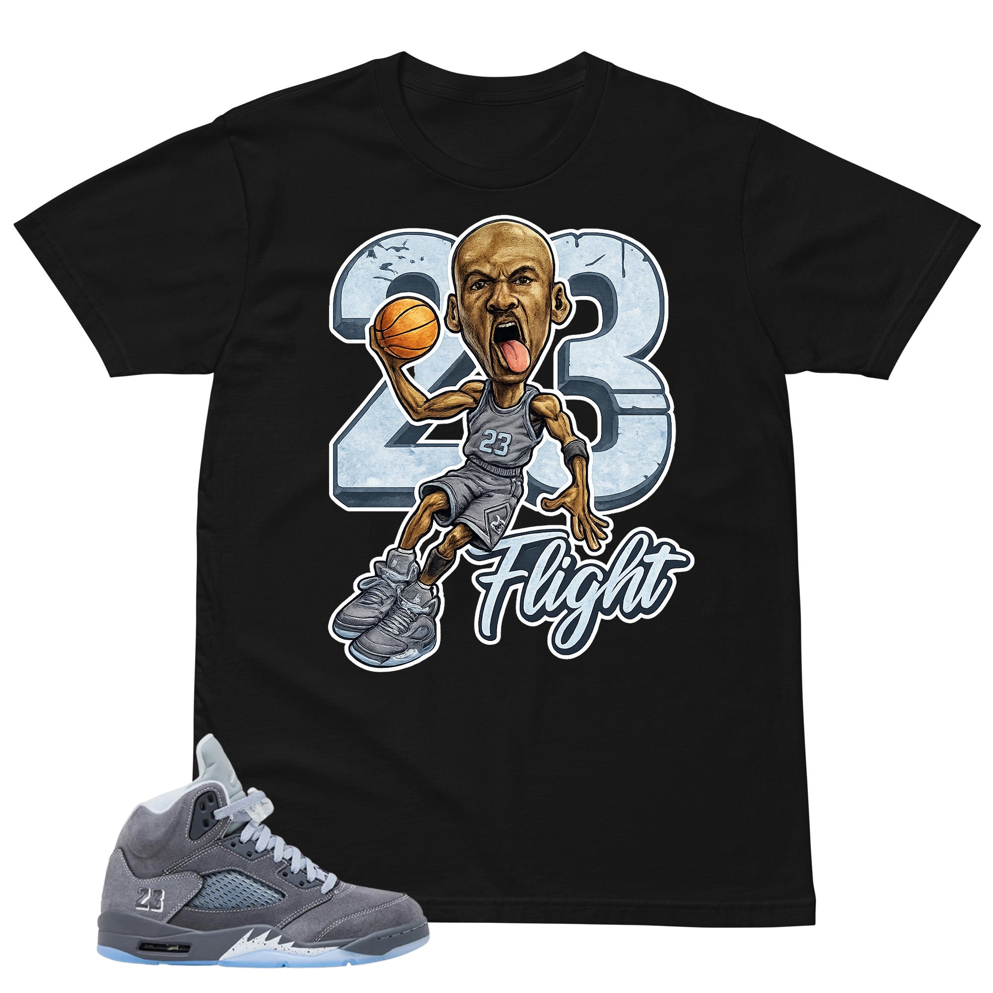 23 Flight MJ Shirt - Matching Air Jordan 5 Retro 'Wolf Grey' 2026