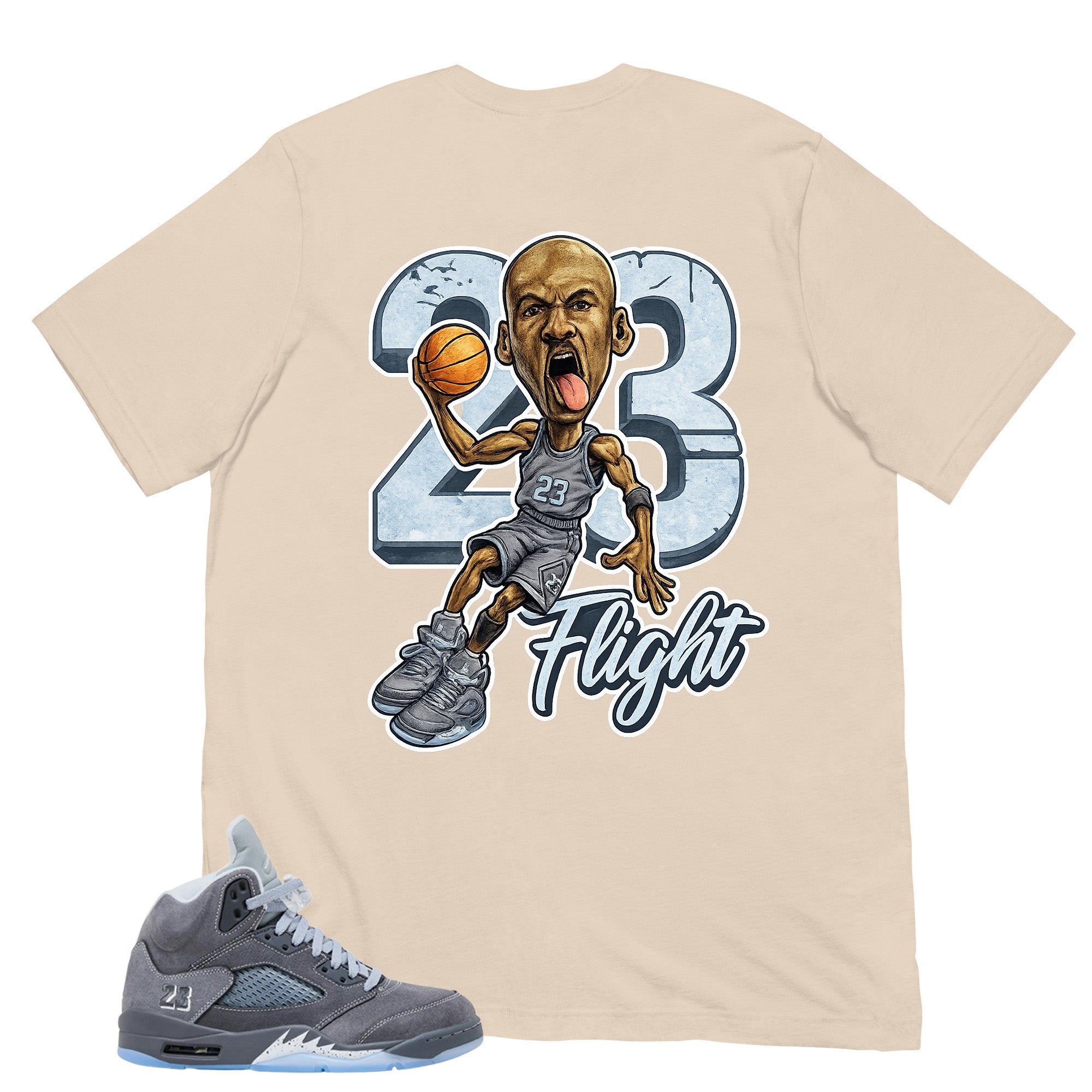 23 Flight MJ Shirt - Matching Air Jordan 5 Retro 'Wolf Grey' 2026