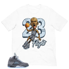 23 Flight MJ Shirt - Matching Air Jordan 5 Retro 'Wolf Grey' 2026