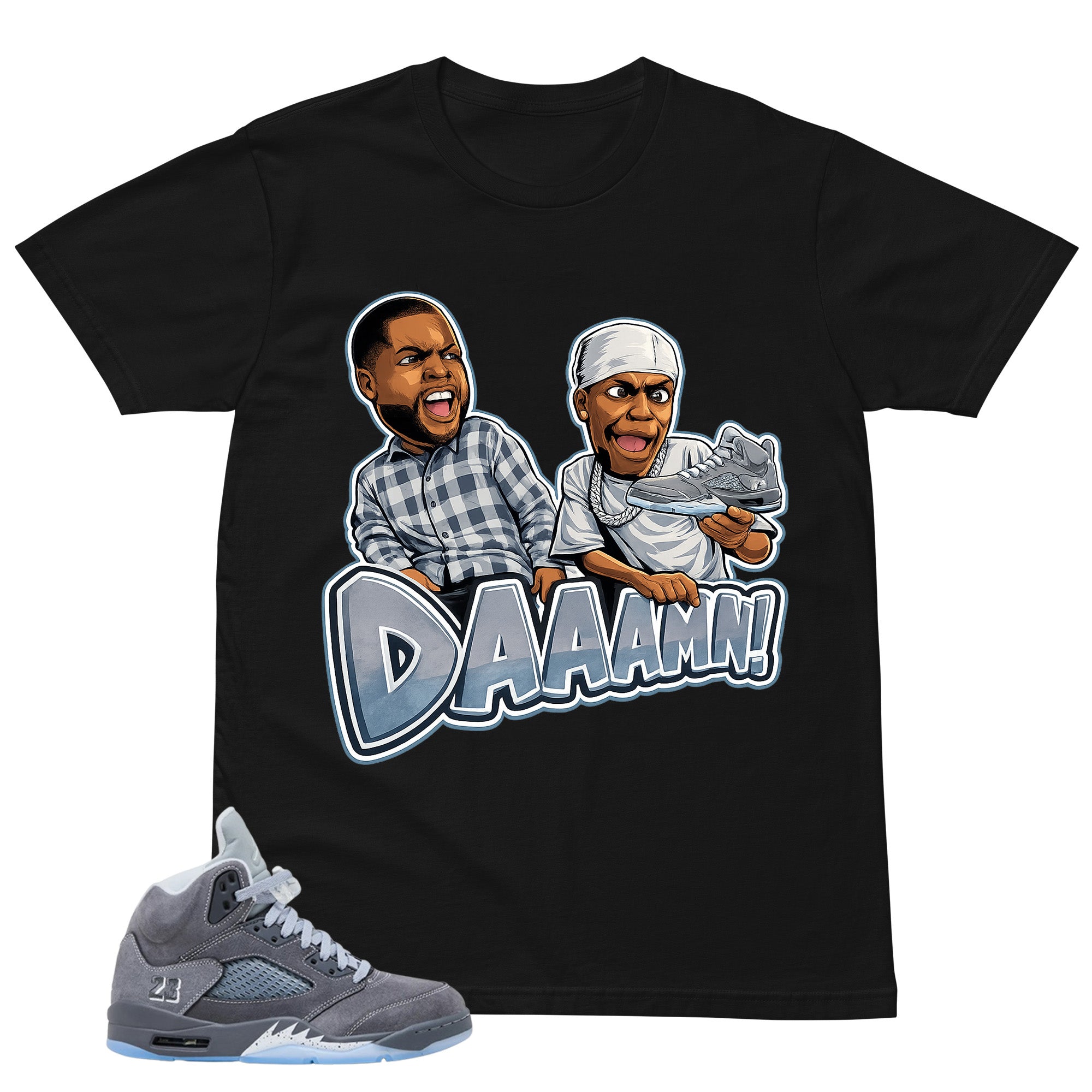 Daaamn Meme Shirt - Matching Air Jordan 5 Retro 'Wolf Grey' 2026
