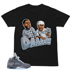 Daaamn Meme Shirt - Matching Air Jordan 5 Retro 'Wolf Grey' 2026