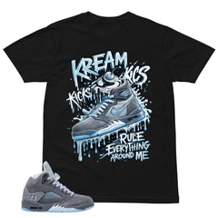 Kream Kicks Shirt - Matching Air Jordan 5 Retro 'Wolf Grey' 2026