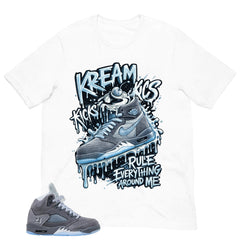 Kream Kicks Shirt - Matching Air Jordan 5 Retro 'Wolf Grey' 2026