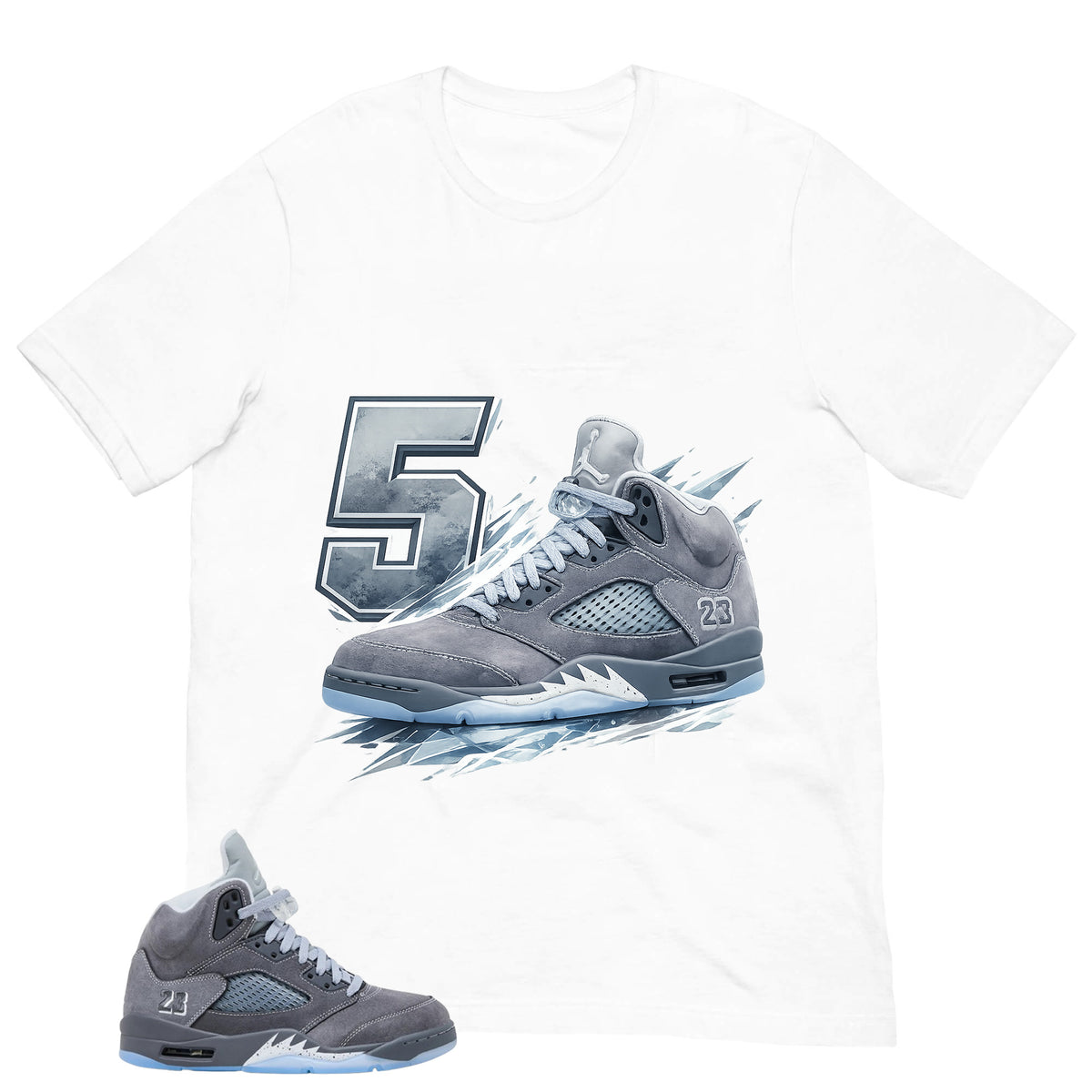 5's Sneaker Shirt - Matching Air Jordan 5 Retro 'Wolf Grey' 2026