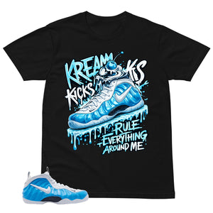 Kream Kicks Shirt - Matching Air Foamposite Pro 'University Blue' 2026