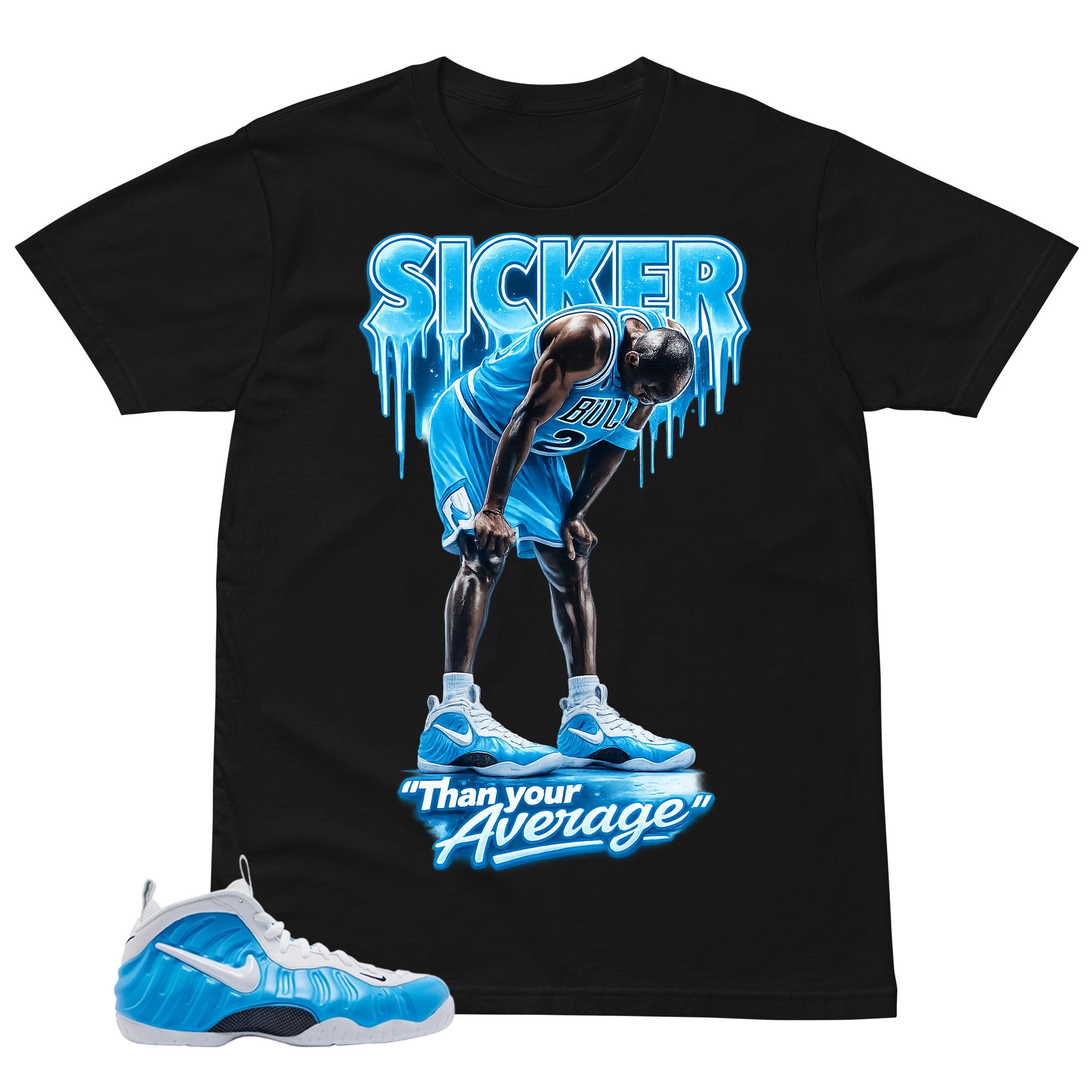 Sicker Shirt - Matching Air Foamposite Pro 'University Blue' 2026