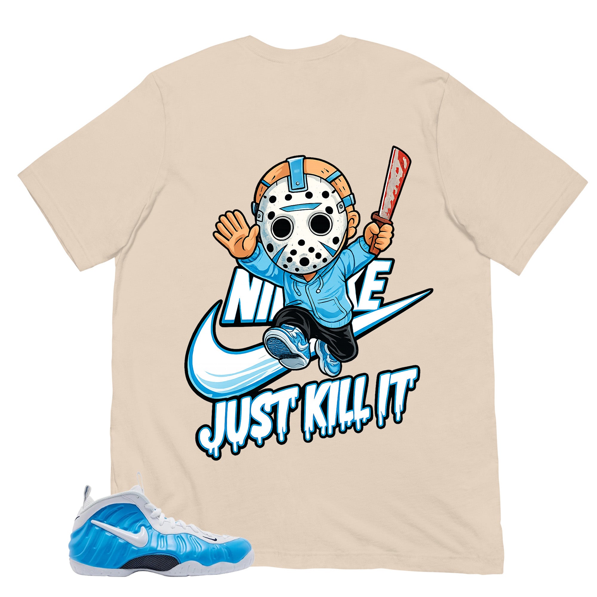 Just Kill It Shirt - Matching Air Foamposite Pro 'University Blue' 2026