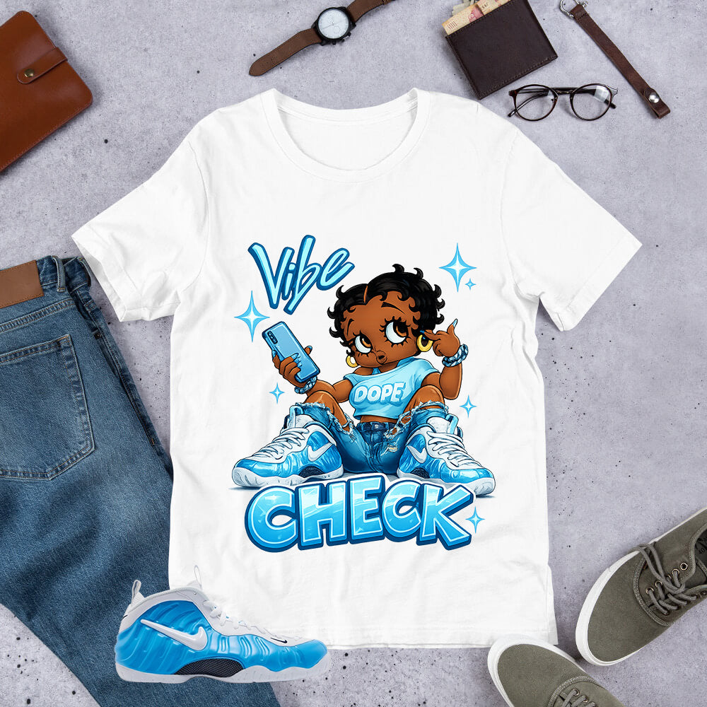 Vibe Check Shirt - Matching Air Foamposite Pro 'University Blue' 2026