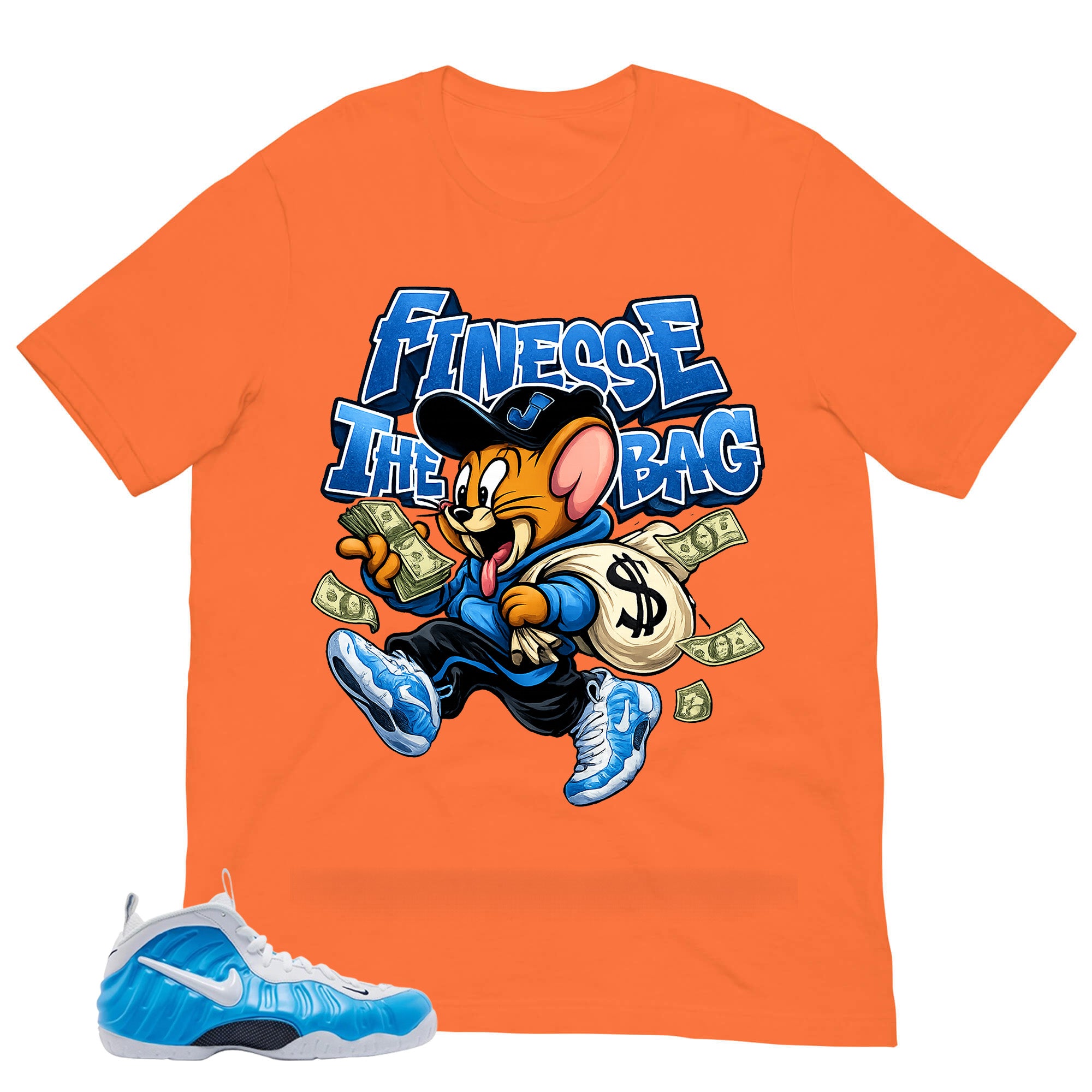 Finesse The Bag Shirt - Matching Air Foamposite Pro 'University Blue' 2026