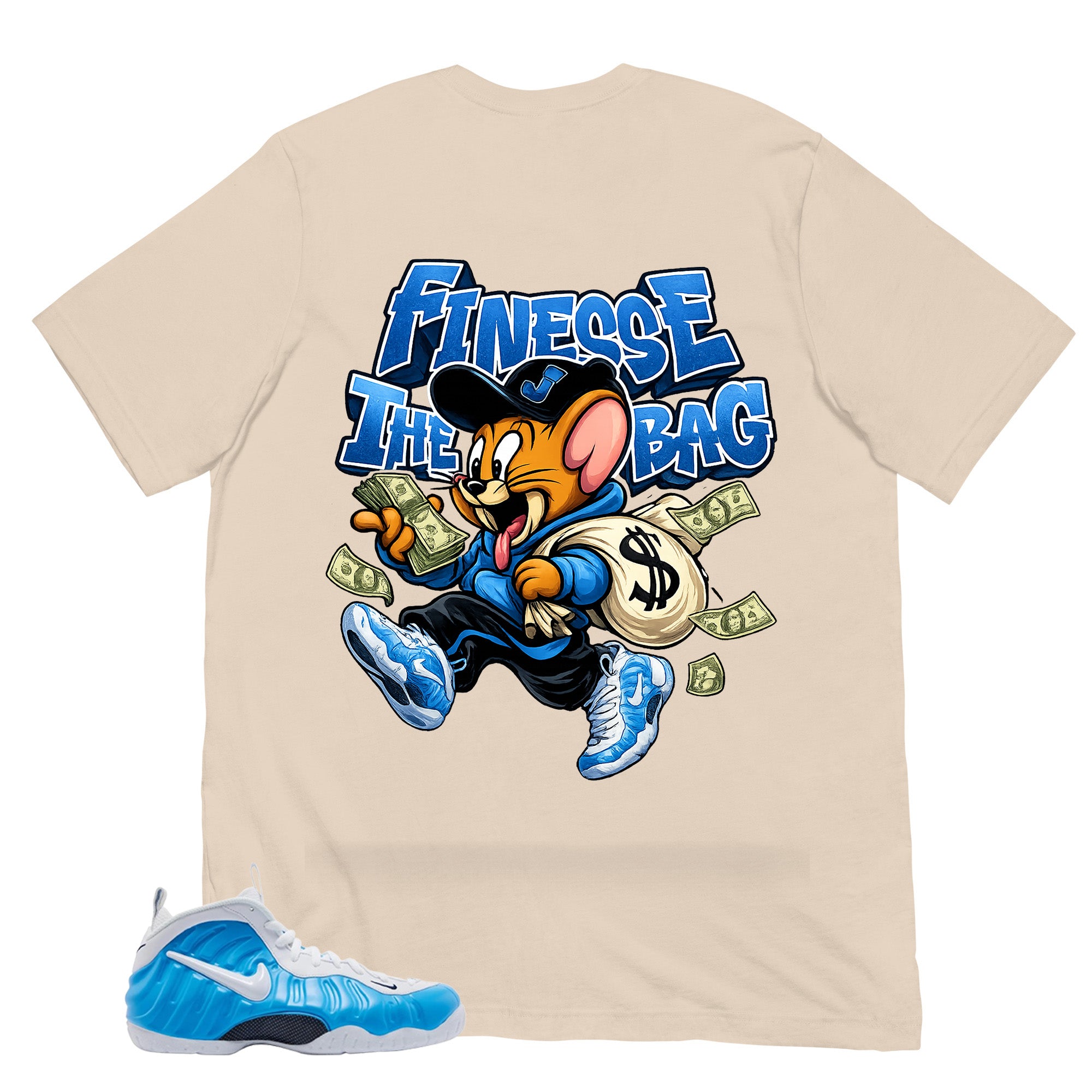 Finesse The Bag Shirt - Matching Air Foamposite Pro 'University Blue' 2026