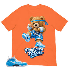 Flight Like A Man Bear Shirt - Matching Air Foamposite Pro 'University Blue' 2026