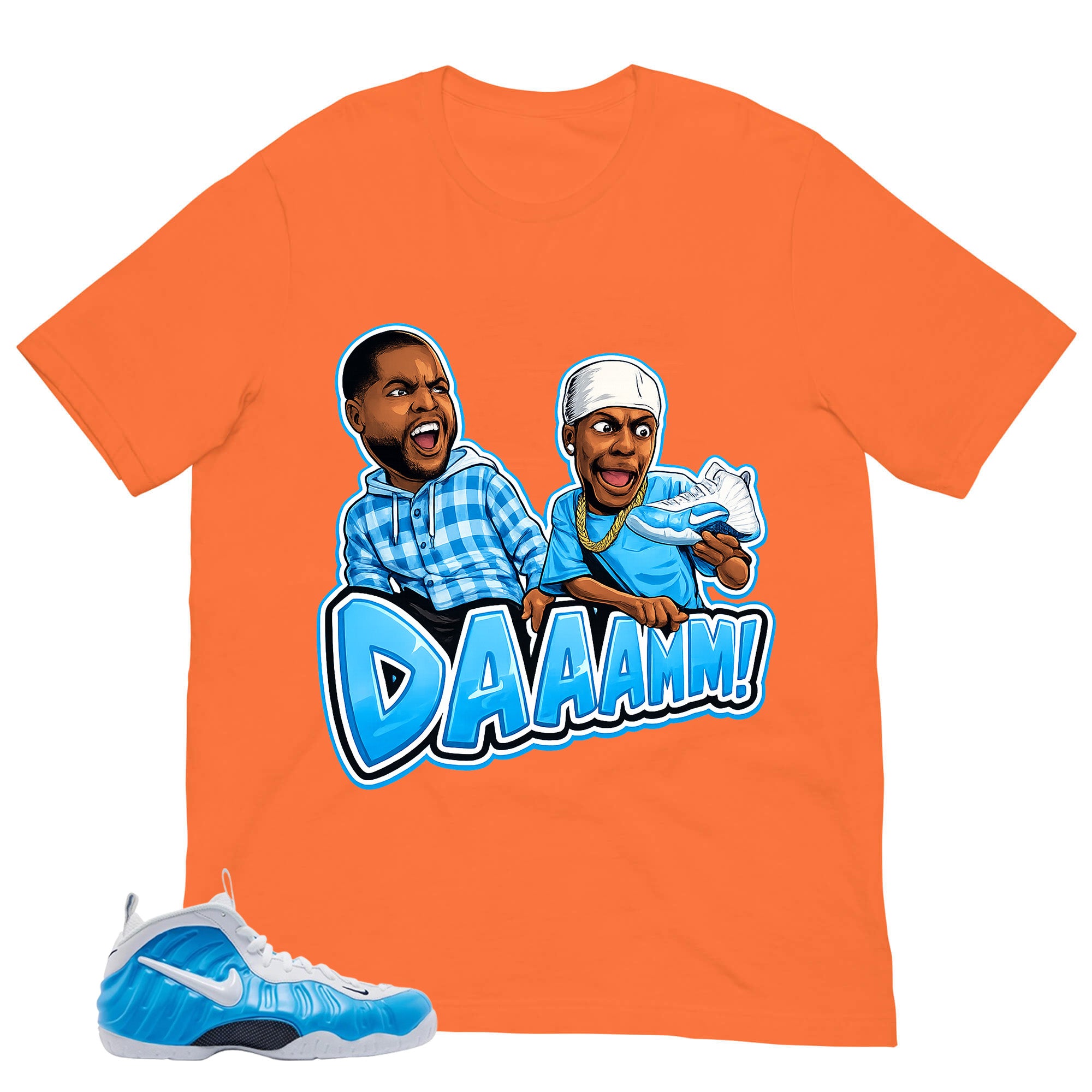 Daamn Meme Shirt - Matching Air Foamposite Pro 'University Blue' 2026