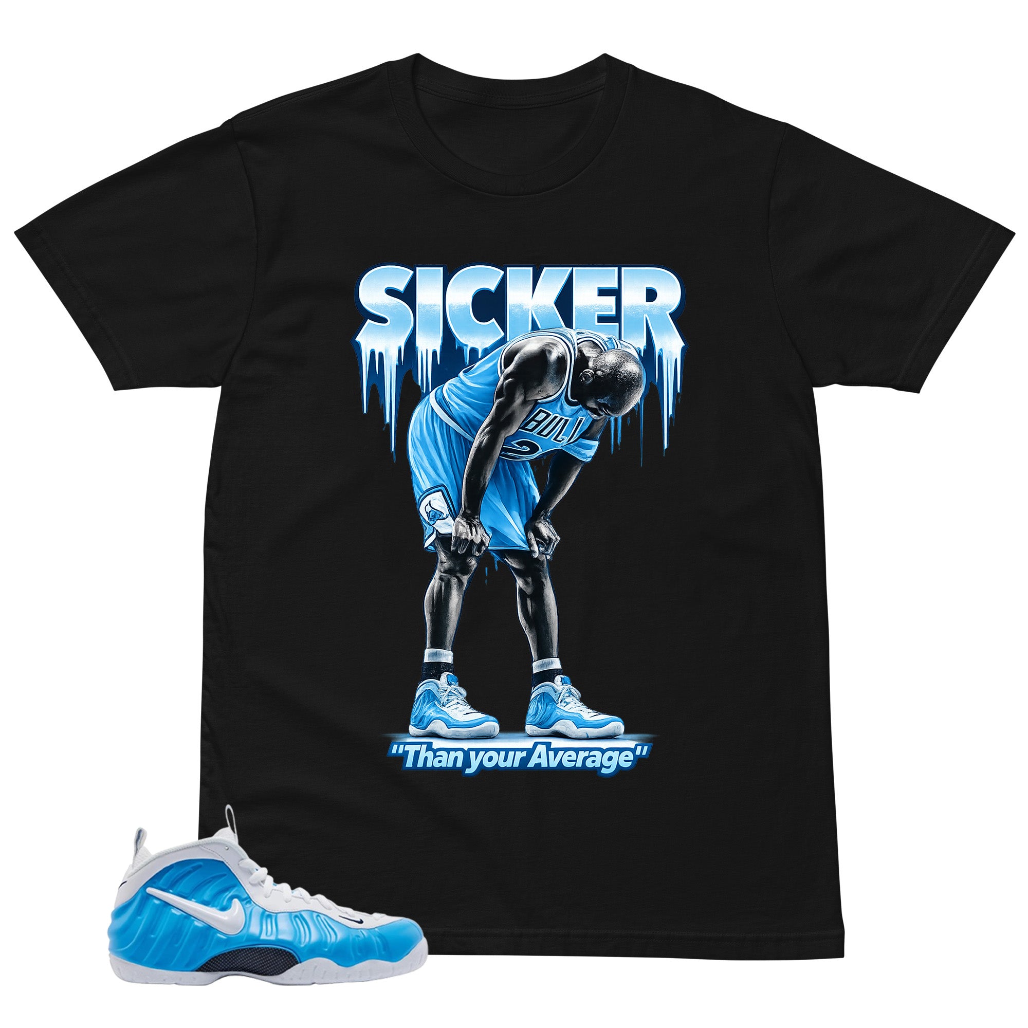 Sicker Shirt - Matching Air Foamposite Pro 'University Blue' 2026