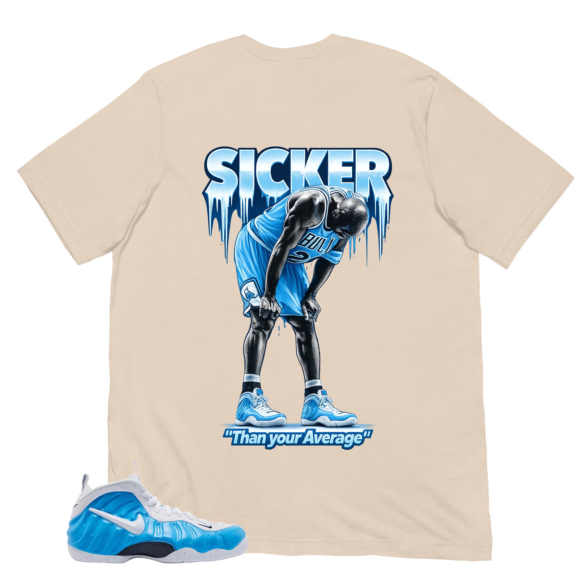 Sicker Shirt - Matching Air Foamposite Pro 'University Blue' 2026