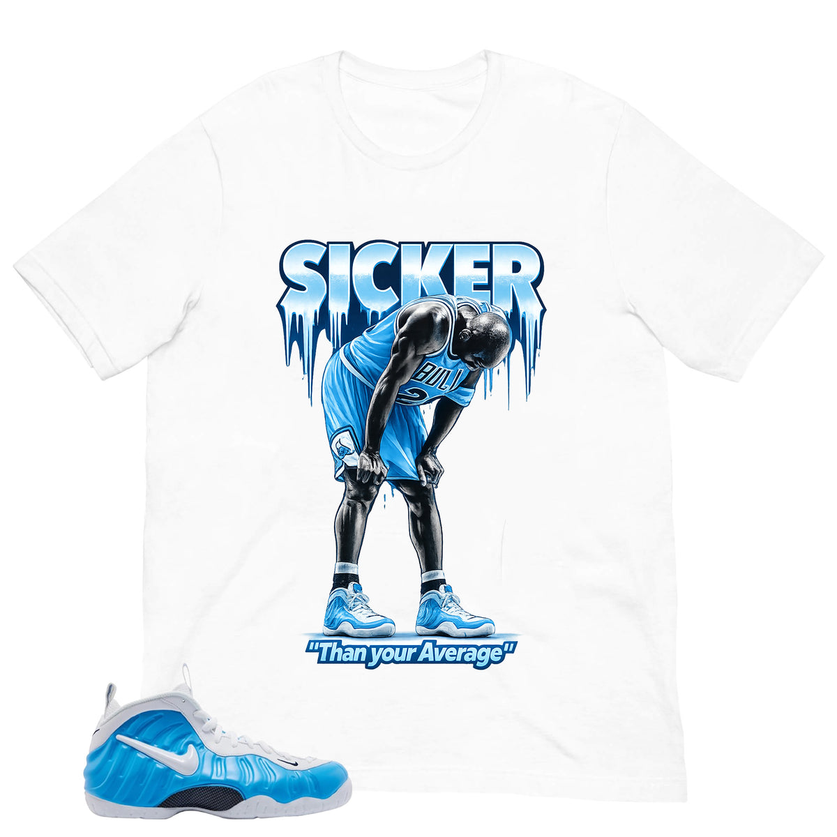 Sicker Shirt - Matching Air Foamposite Pro 'University Blue' 2026