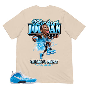 MJ Living Legend Shirt - Matching Air Foamposite Pro 'University Blue' 2026