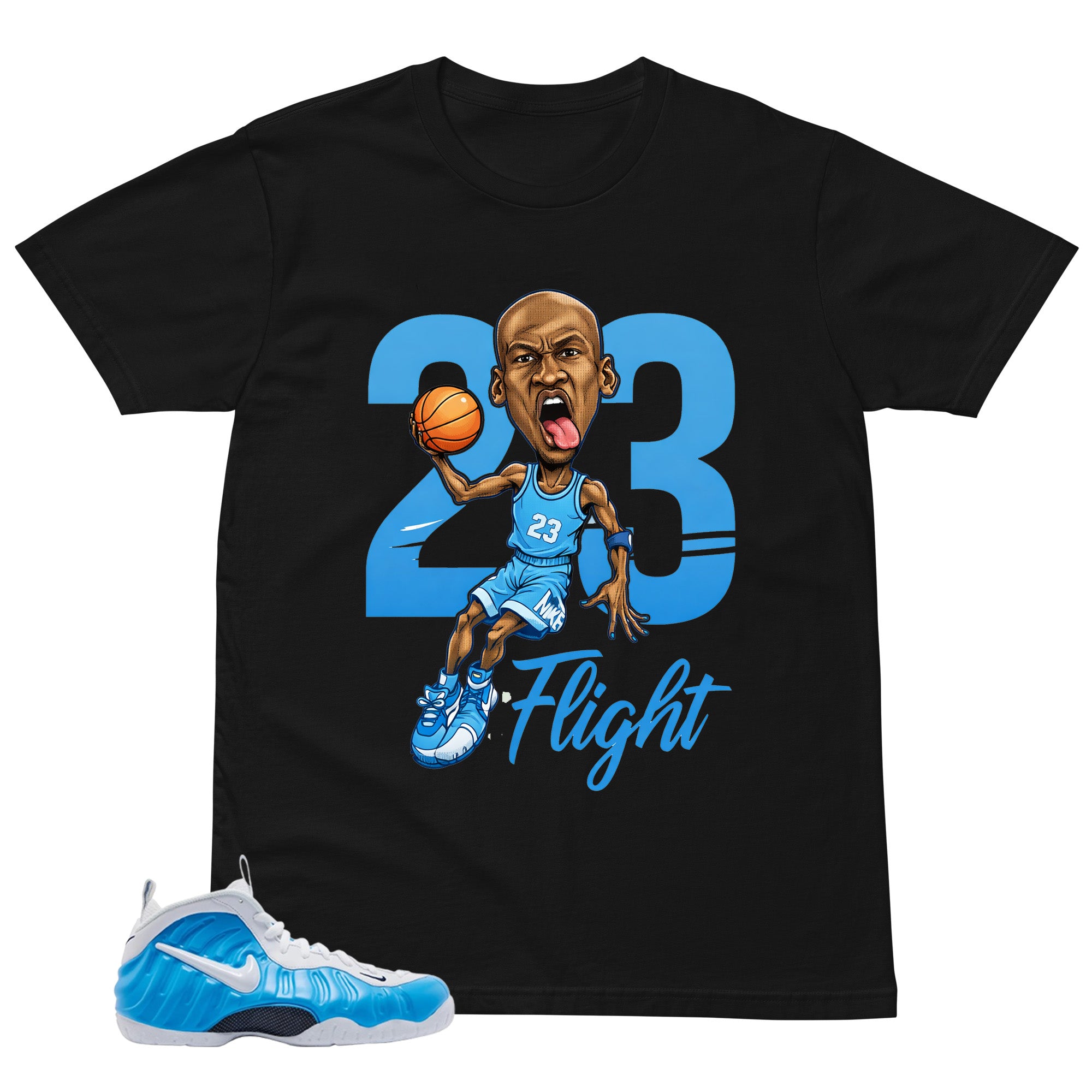 23 Flight Legend Shirt - Matching Air Foamposite Pro 'University Blue' 2026