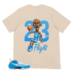 23 Flight Legend Shirt - Matching Air Foamposite Pro 'University Blue' 2026