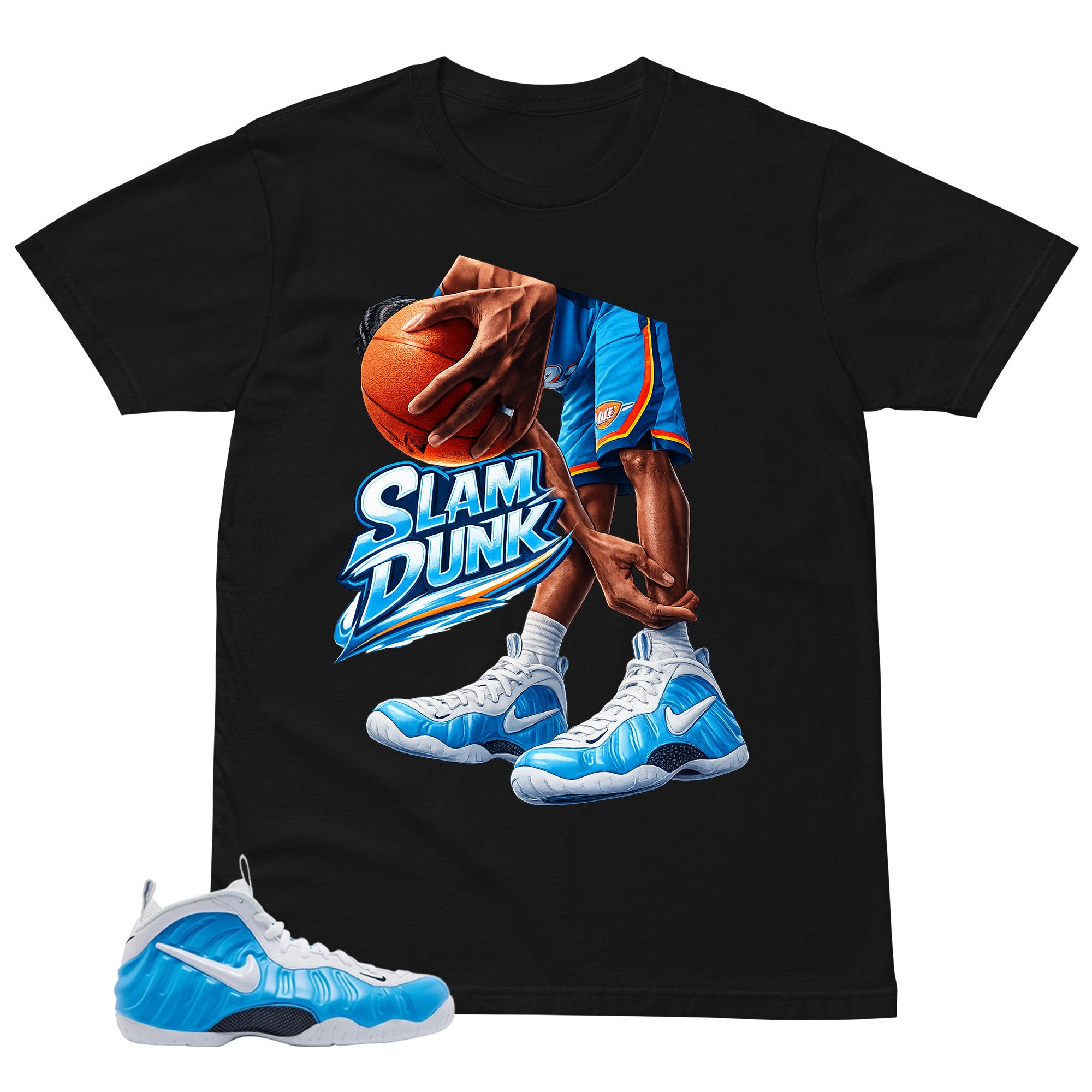Slam Dunk Shirt - Matching Air Foamposite Pro 'University Blue' 2026