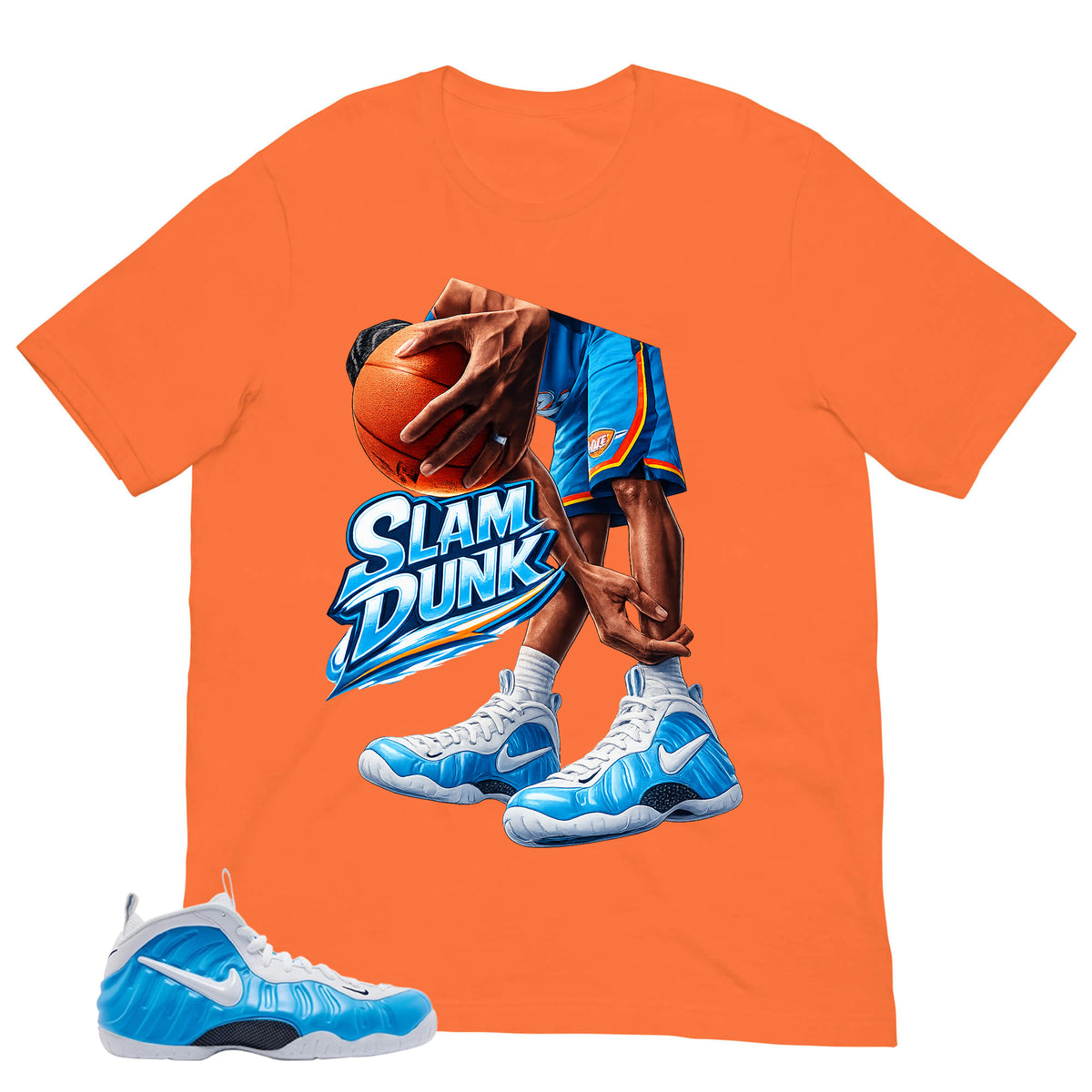 Slam Dunk Shirt - Matching Air Foamposite Pro 'University Blue' 2026