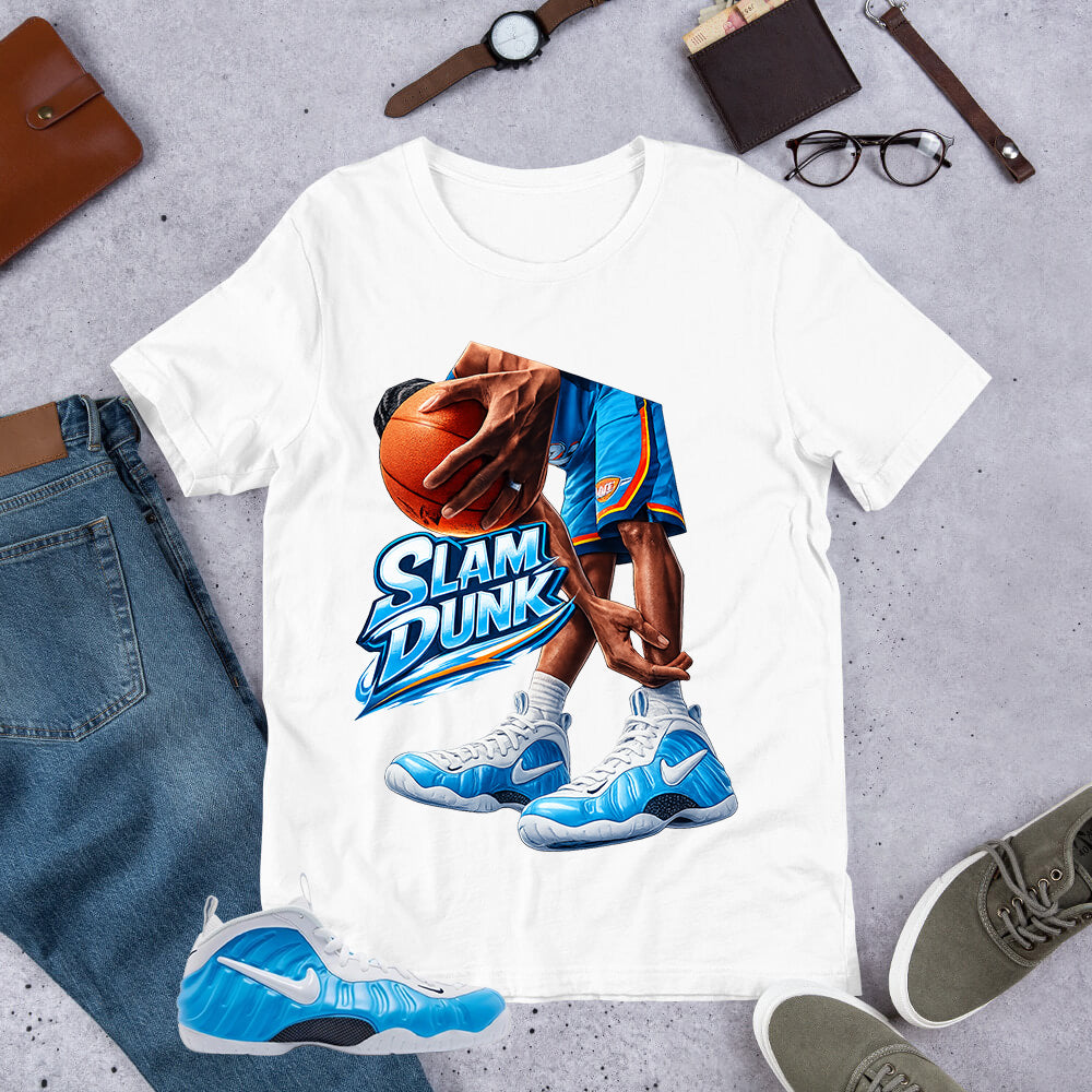 Slam Dunk Shirt - Matching Air Foamposite Pro 'University Blue' 2026