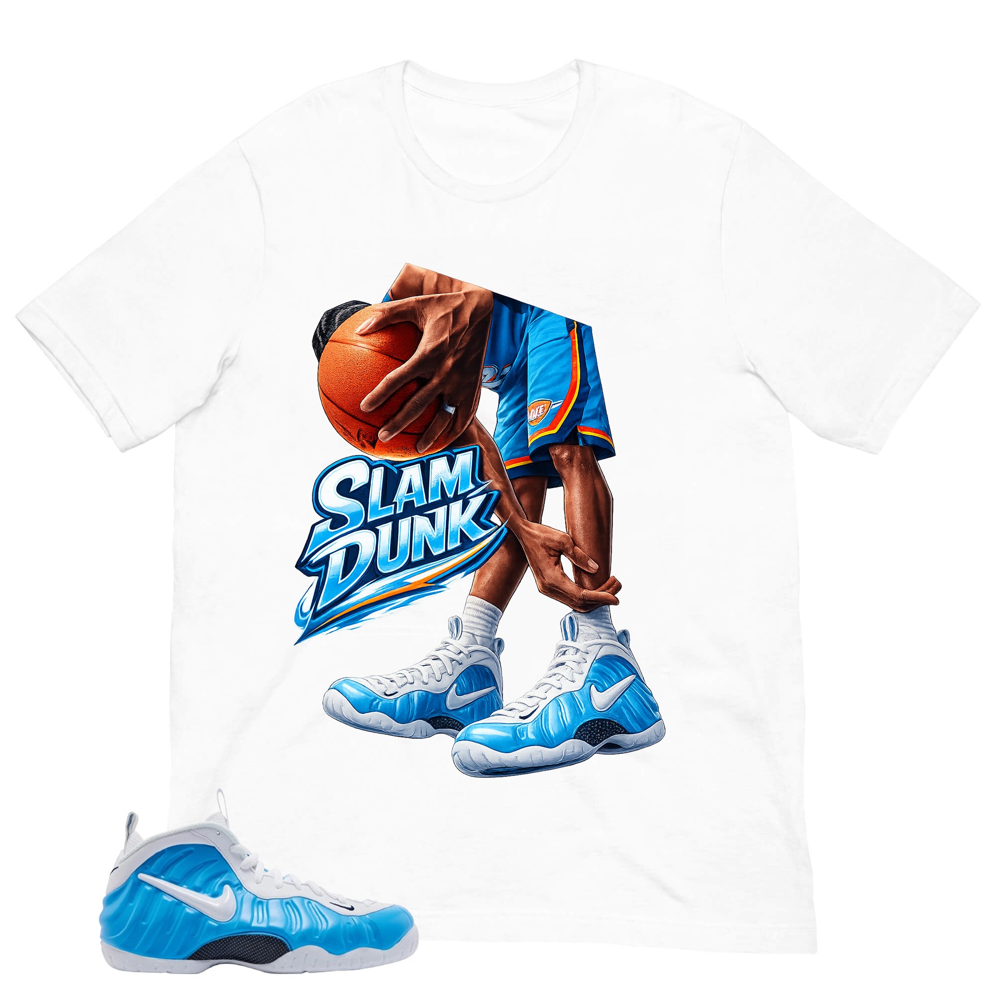 Slam Dunk Shirt - Matching Air Foamposite Pro 'University Blue' 2026