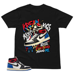 Kream Kicks Shirt - Matching Air Jordan 1 Union x Fragment