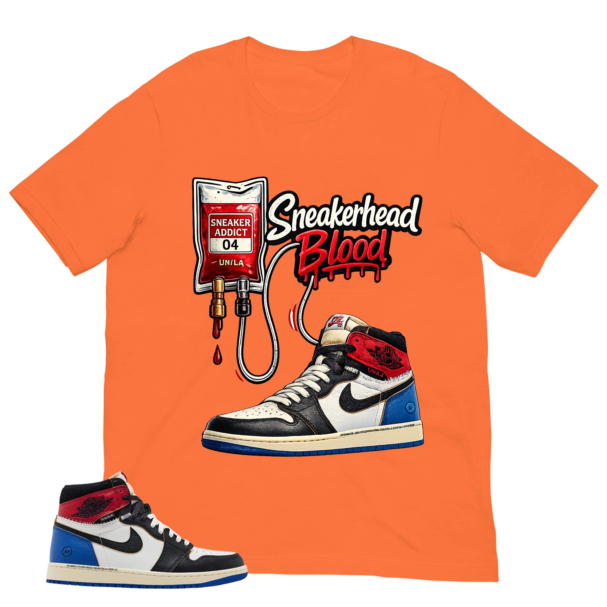 Sneakerhead Blood Shirt - Matching Air Jordan 1 Union x Fragment